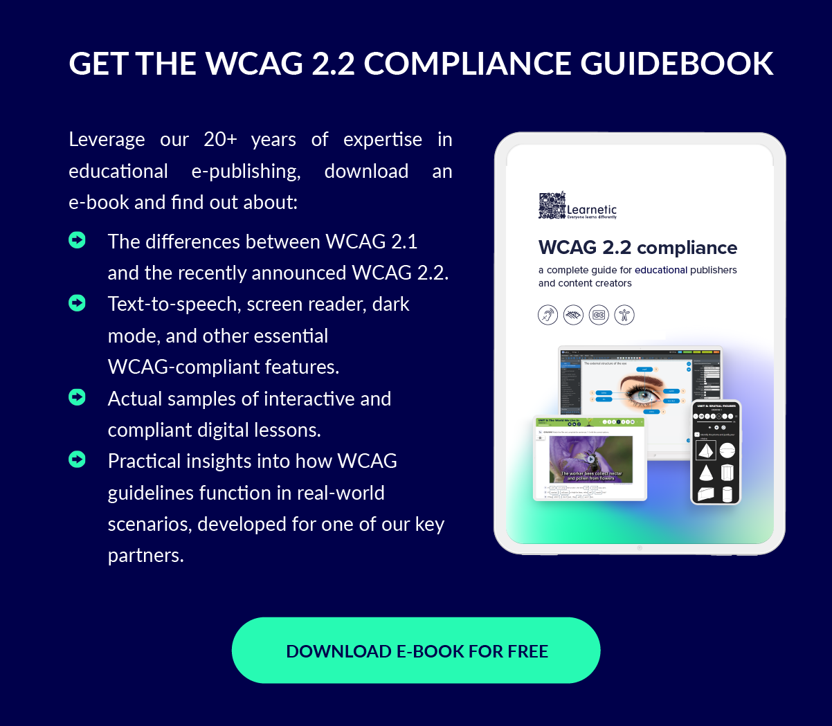 All about WCAG 2.2 for educational publishers